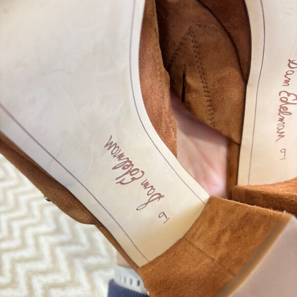 Sam Edelman Jayne Suede Crisscross Heeled Sandals - Picture 8 of 10